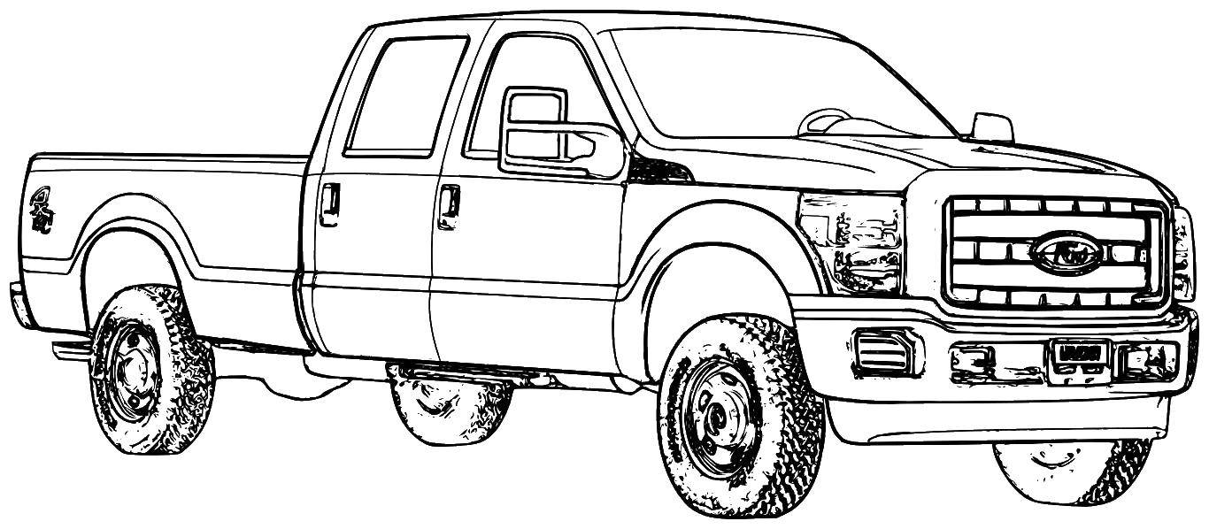 Coloring Pickup. Category Machine . Tags:  machines, cars, cars, truck.