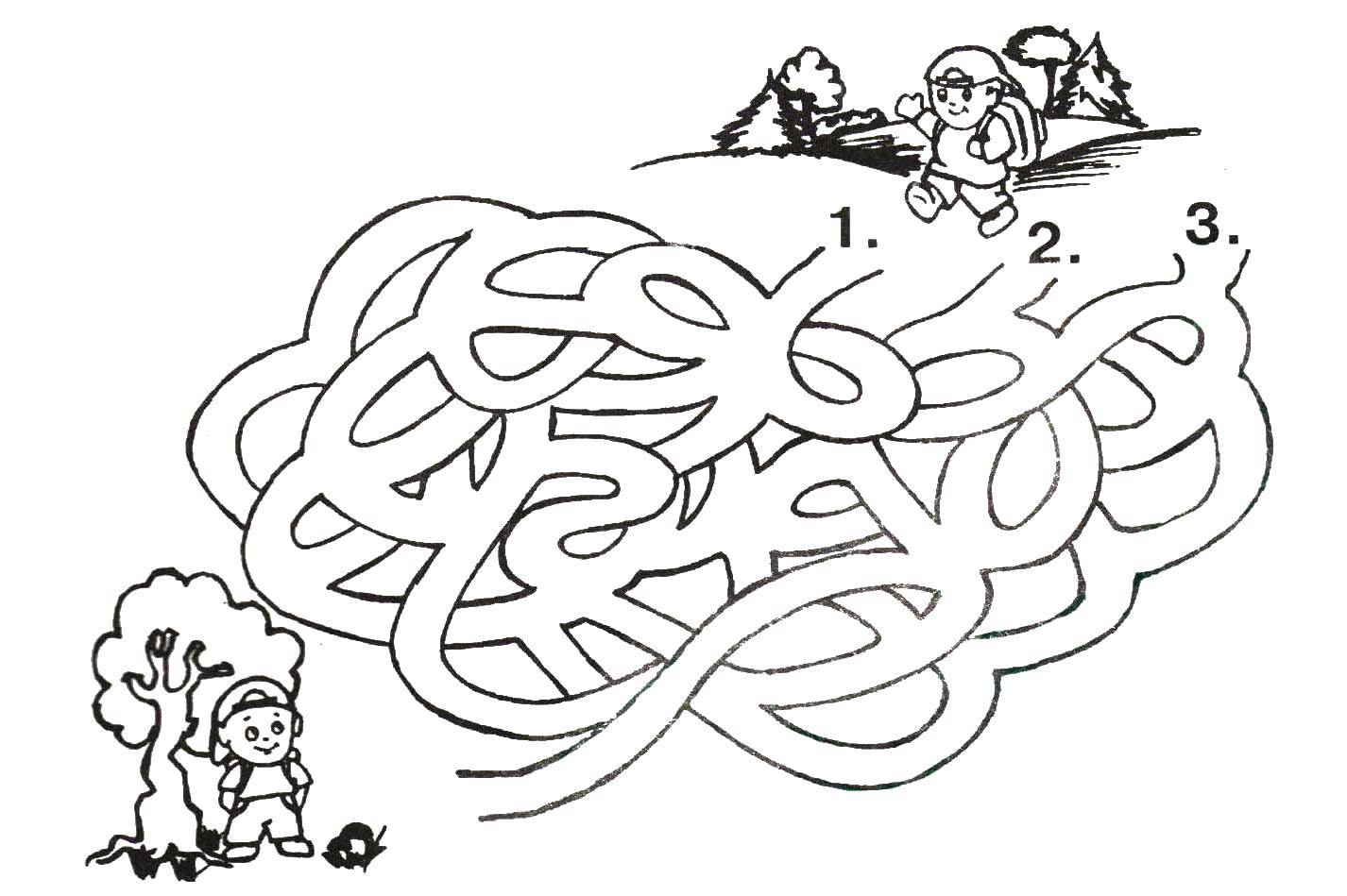 Coloring Help reach other through the maze. Category mazes. Tags:  Maze, logic.