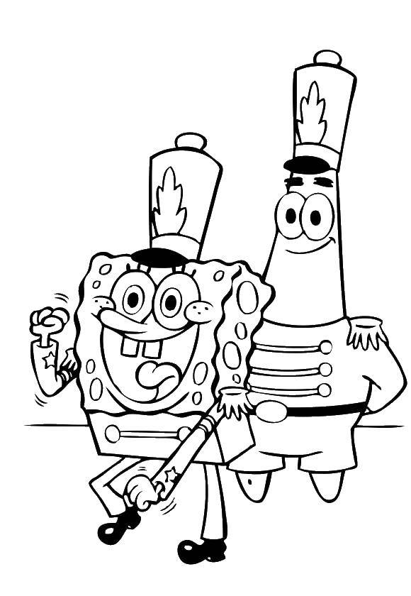 Coloring Spongebob and Patrick in the form. Category Spongebob. Tags:  the spongebob, Patrick.