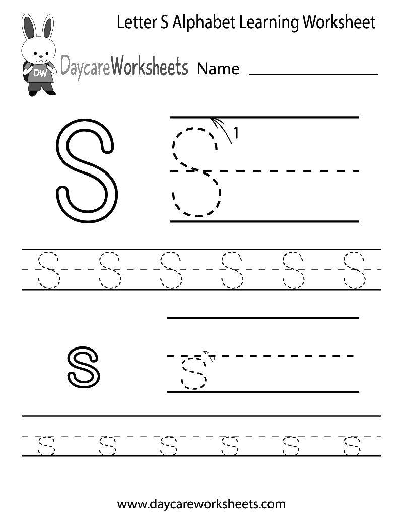 Coloring Learn to write letter s. Category English worksheets. Tags:  letters, the English alphabet, S.