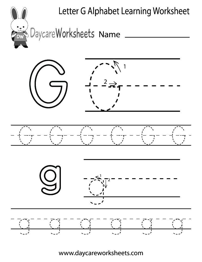 Coloring Learn to draw the letter g. Category English worksheets. Tags:  letters, the English alphabet, Gg.
