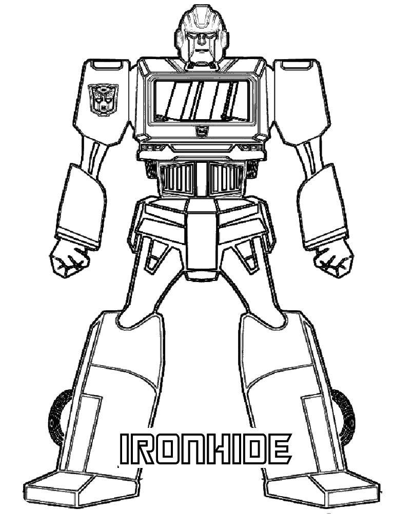 Coloring Iron transformer. Category transformers. Tags:  transformer, robot, boys.