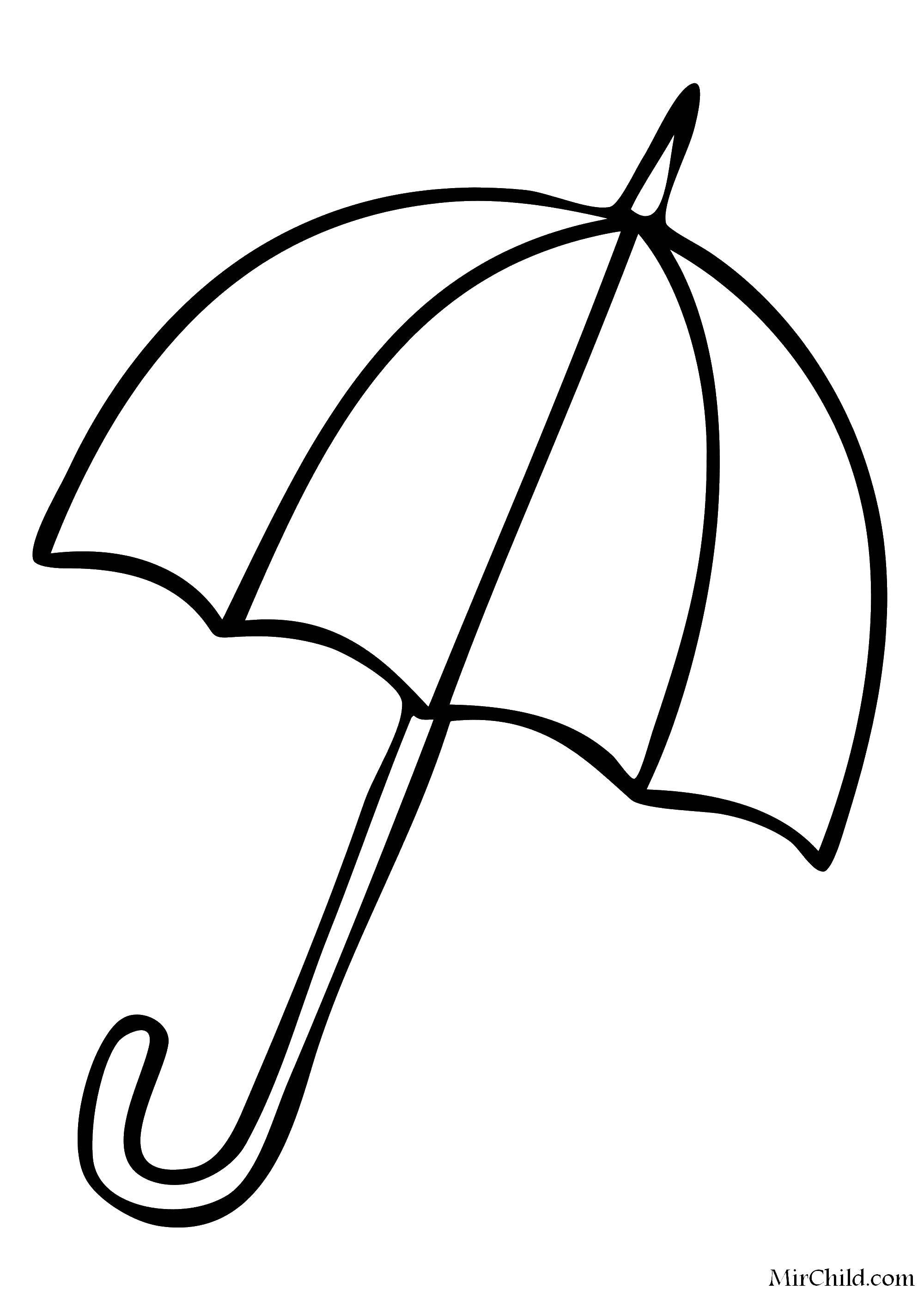 Название: Раскраска Зонтик.. Категория: малышам. Теги: малышам, зонтик.