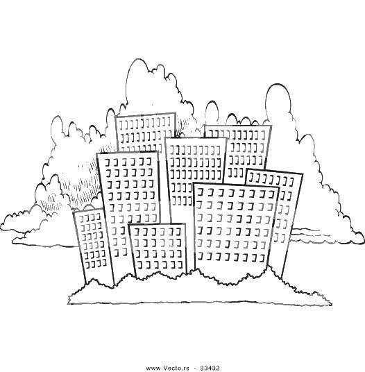 Опис: розмальовки  Збіговисько будинків. Категорія: Місто. Теги:  Місто , будинки, будівлі.