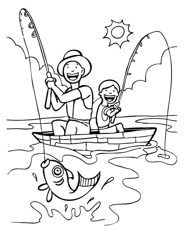 Опис: розмальовки  Вдала рибалка. Категорія: Риби. Теги:  Риболовля.