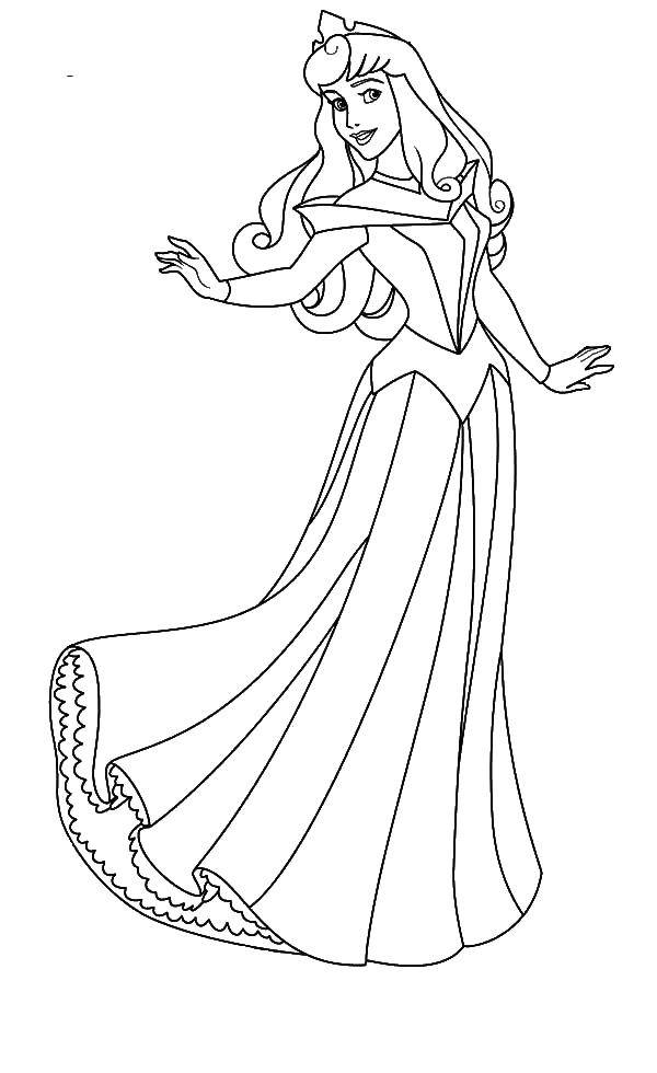 Coloring Aurora sleeping beauty. Category Disney coloring pages. Tags:  Disney, Sleeping beauty.