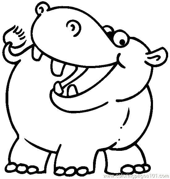 Coloring Hippo. Category animals. Tags:  hippos, animals.