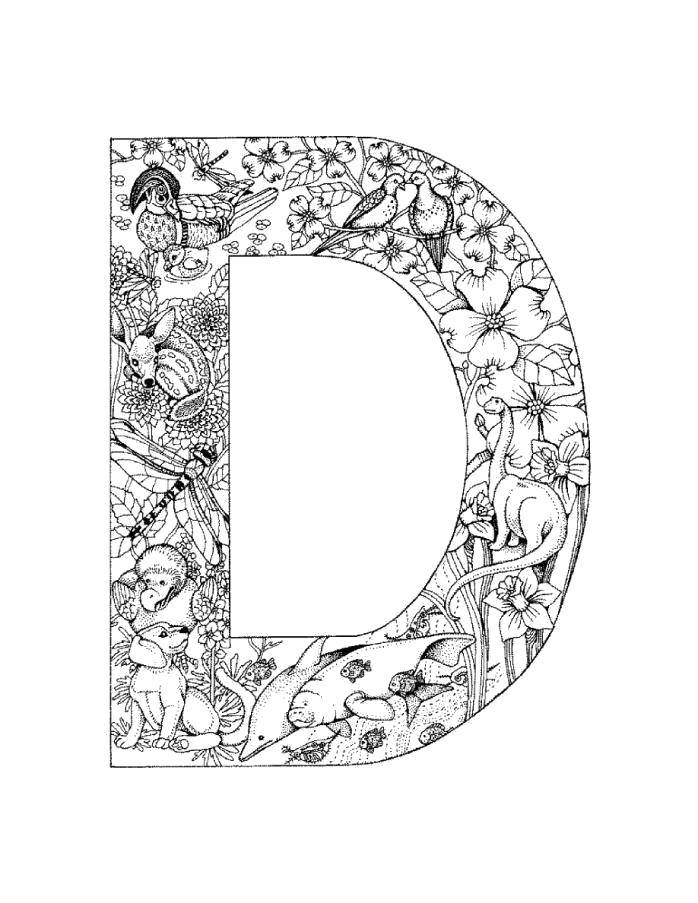 Coloring Letter d. Category Letters. Tags:  letters, alphabet, English, D.