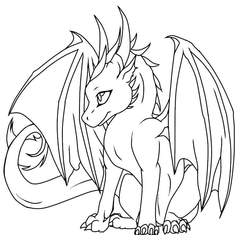 Coloring Dragon. Category Dragons. Tags:  Dragons, dragon.