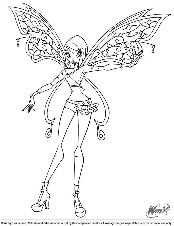 Coloring Fairy of the winx. Category Winx. Tags:  Winx, fairies, cartoons.