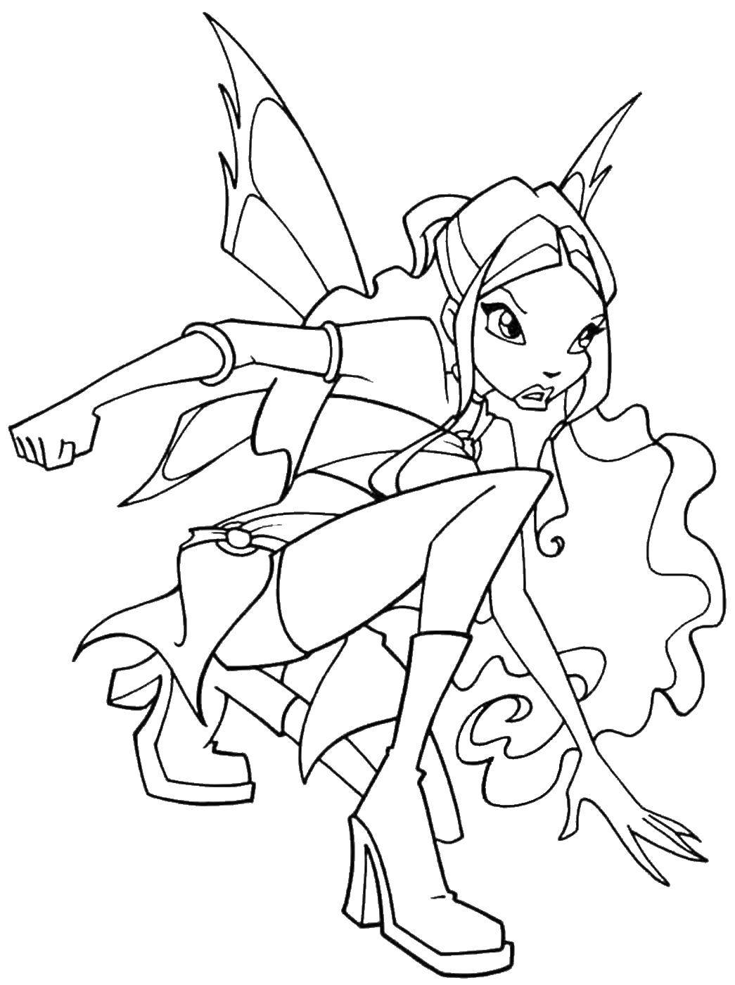 Coloring Formidable Leila. Category Winx. Tags:  Character cartoon, Winx.