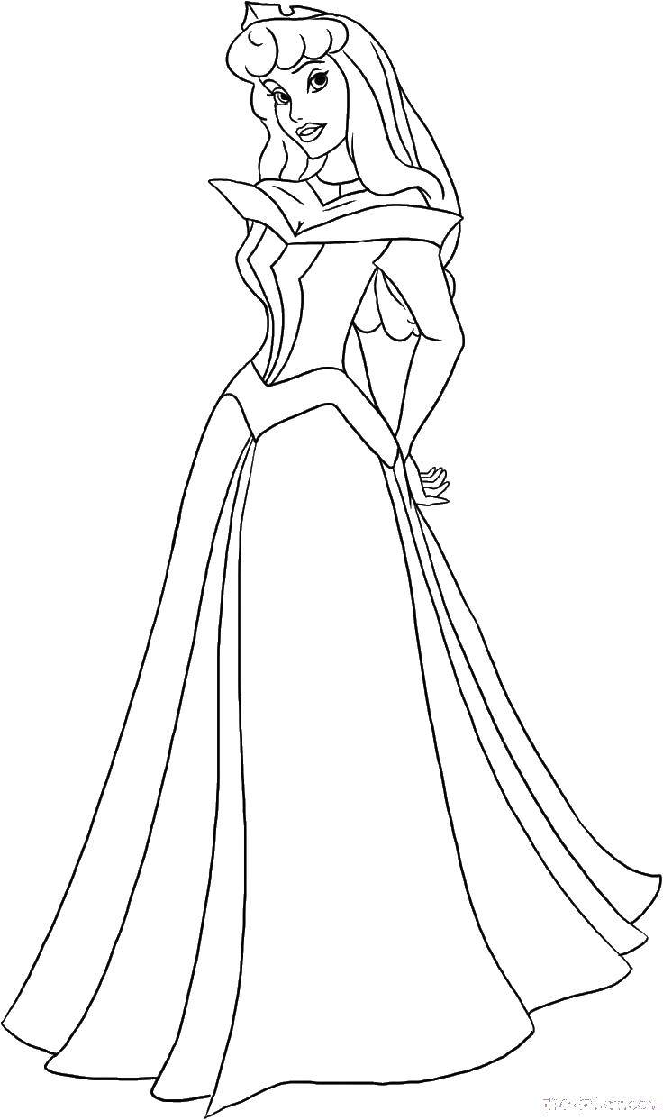 Coloring Graceful Aurora. Category Disney coloring pages. Tags:  Disney, Sleeping beauty.
