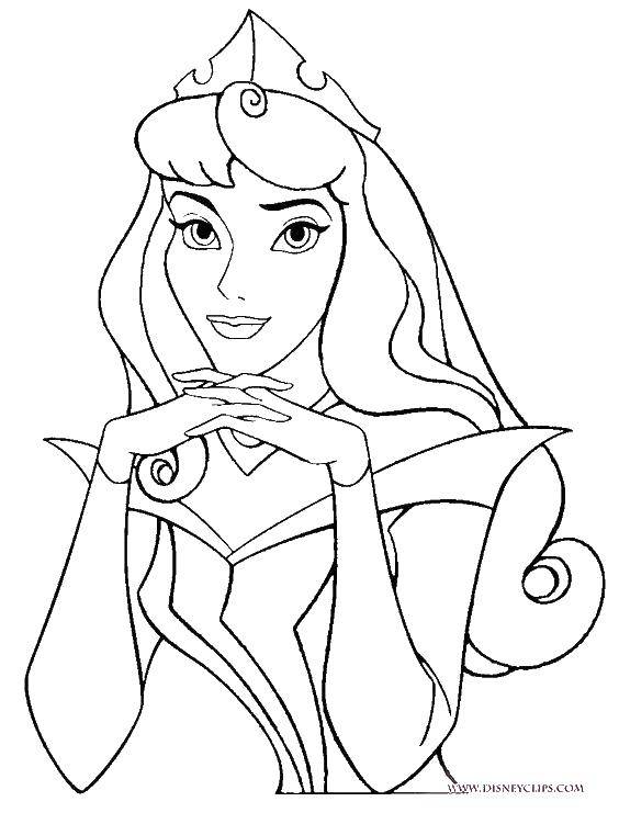 Coloring Beautiful Aurora. Category Disney coloring pages. Tags:  Disney, Sleeping beauty.