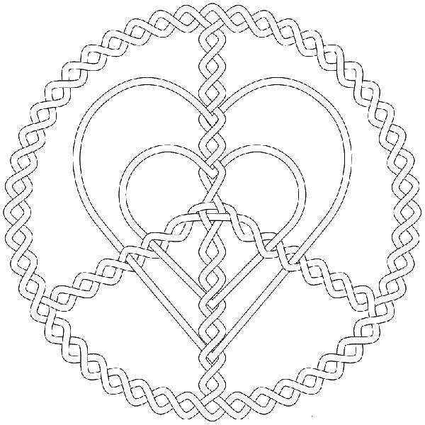 Coloring Netting and hearts. Category patterns. Tags:  patterns, netting, hearts.