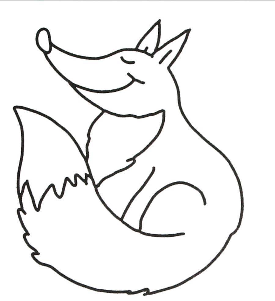 Название: Раскраска Рисунок лисы. Категория: домашние животные. Теги: лиса.