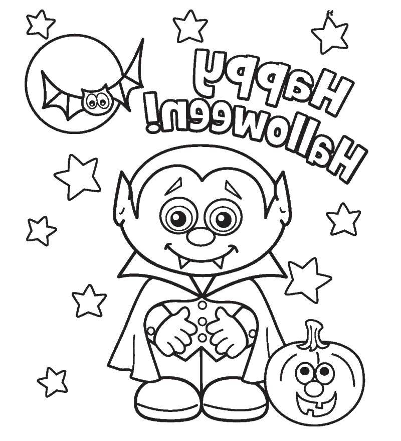 Coloring Happy Halloween holiday. Category Halloween. Tags:  Halloween, pumpkin.