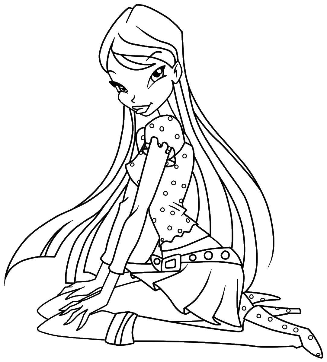 Coloring Stella loves speckled. Category Winx. Tags:  Character cartoon, Winx.
