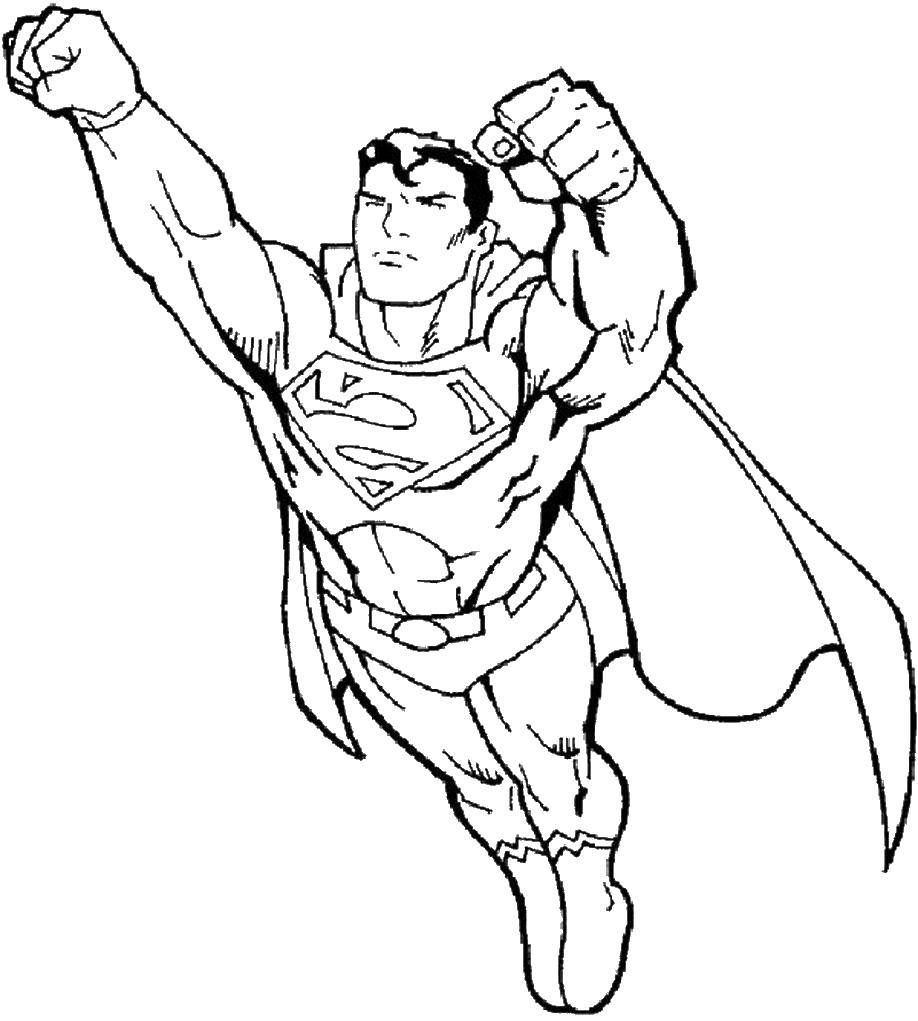 Coloring Superman rushes to the aid of. Category For boys . Tags:  for boys, Superman, superheroes.
