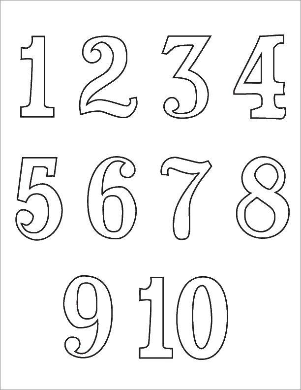 Название: Раскраска Учим цифры. Категория: Учимся считать. Теги: цифры, счет, считать, числа.