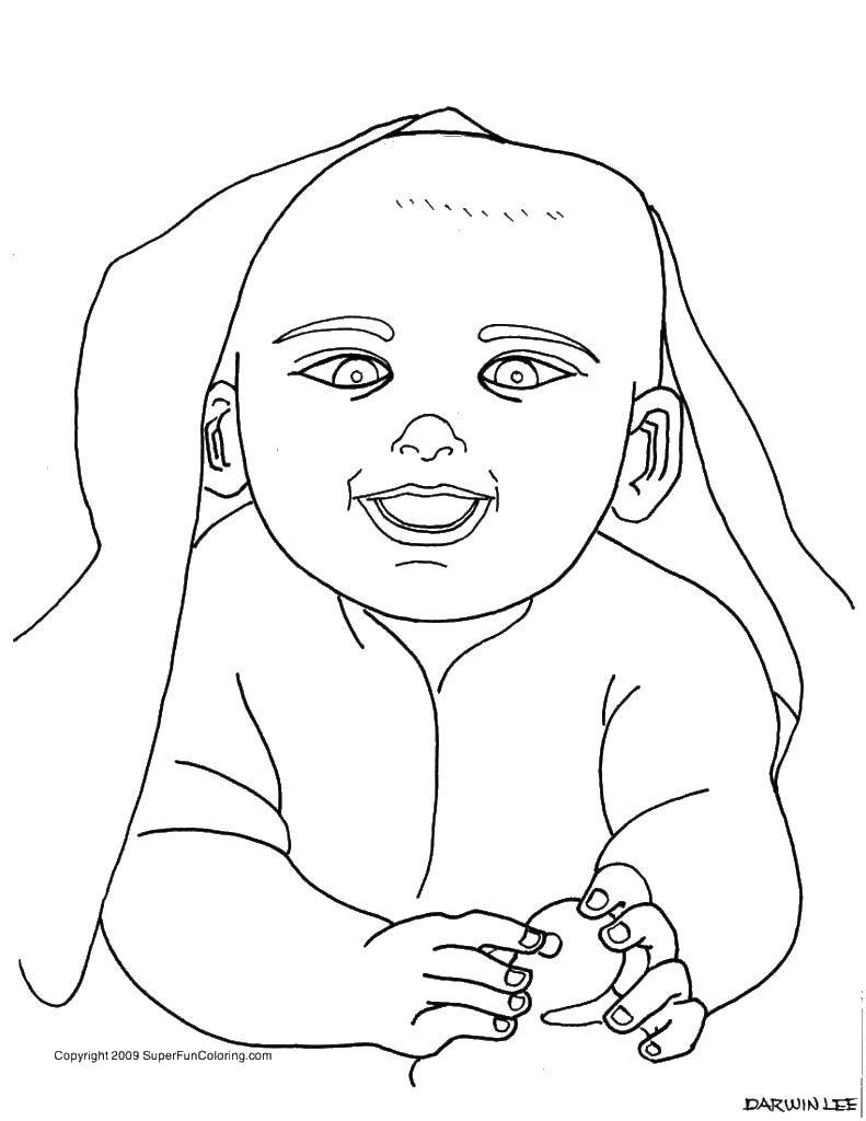 Опис: розмальовки  Малюк під покривалом. Категорія: діти. Теги:  Діти, дівчинка, хлопчик.