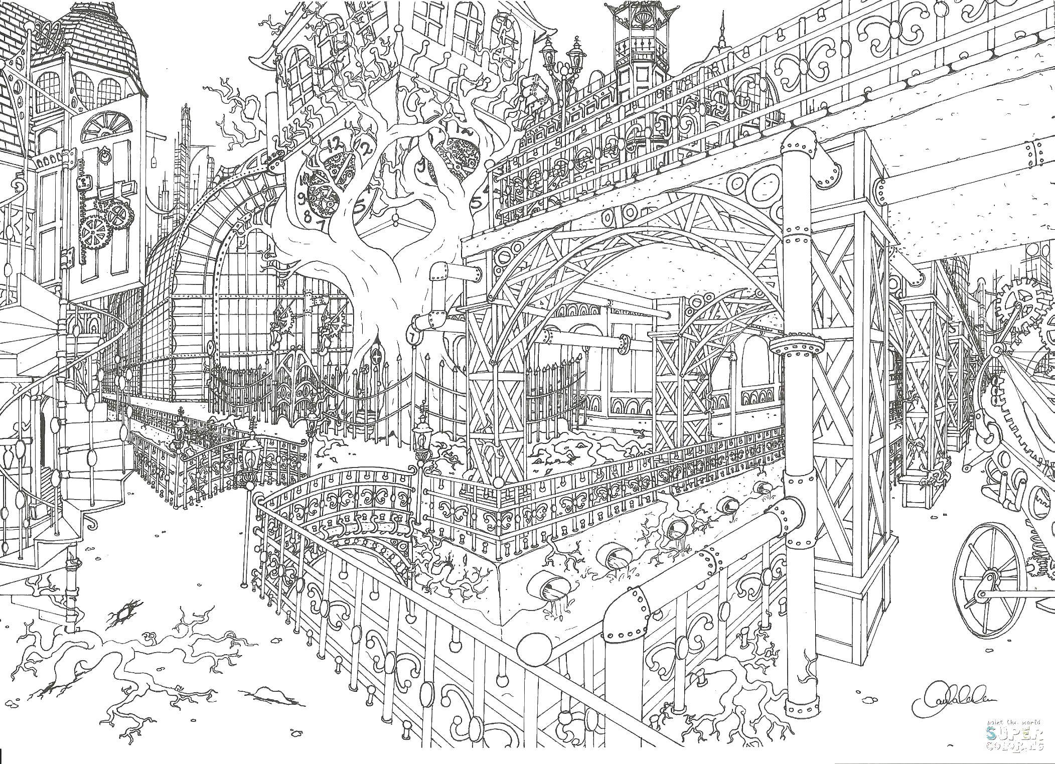 Опис: розмальовки  Залізний місто. Категорія: Місто. Теги:  залізний місто, місто.
