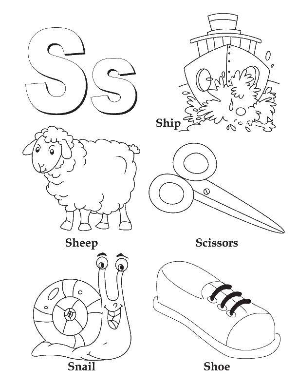 Coloring English alphabet letter s. Category English alphabet. Tags:  English alphabet letter S.