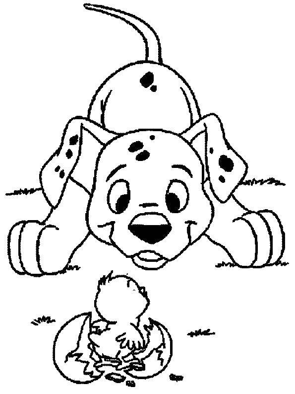 Coloring The Dalmatian is an interesting chick. Category Disney coloring pages. Tags:  101 Dalmatians, Disney, cartoon.