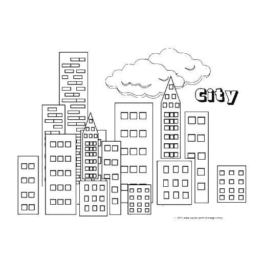 Coloring The city. Category English. Tags:  English, city.