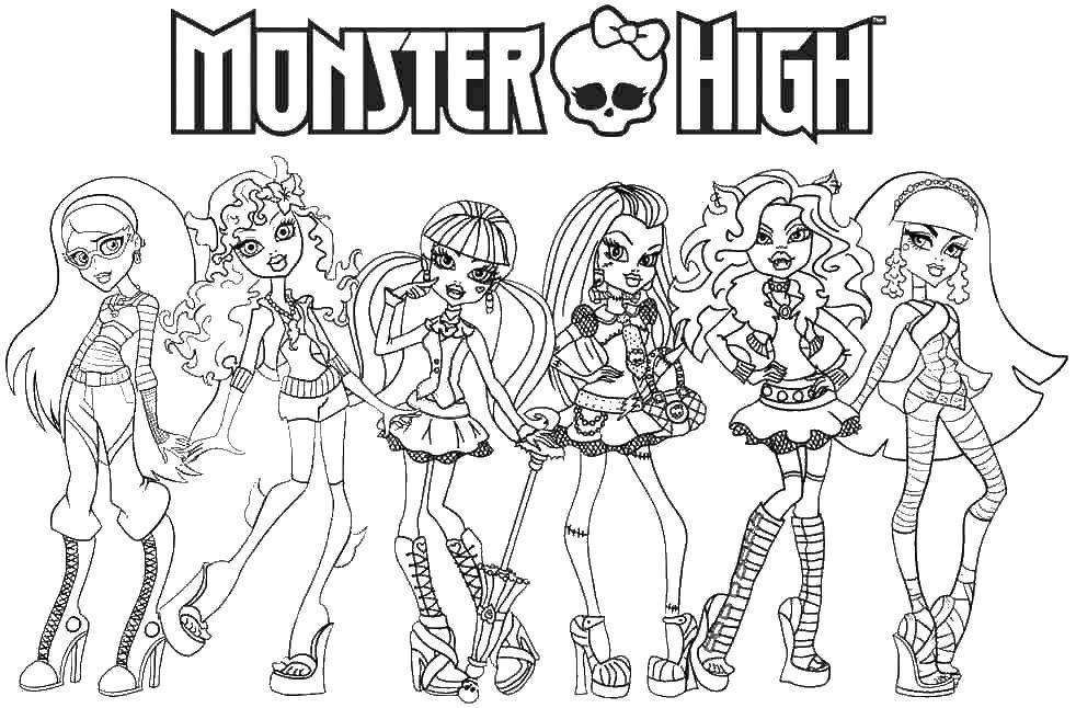 Coloring Beauty pupil school monsters. Category Monster high. Tags:  Monster high, school.
