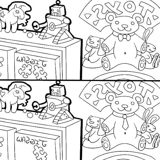 Coloring Coloring book-mystery. Category coloring pages, spot the difference. Tags:  the mystery , thinking, logic, difference.