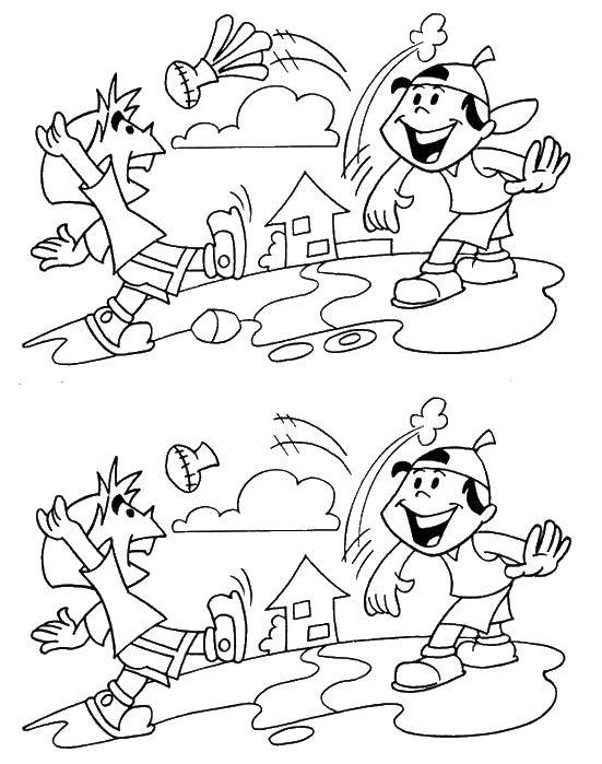 Coloring Coloring book-mystery. Category coloring pages, spot the difference. Tags:  the mystery , thinking, logic, difference, boy.