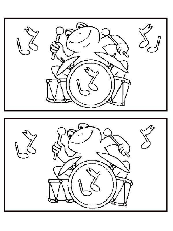 Coloring Coloring book-mystery. Category coloring pages, spot the difference. Tags:  the mystery , thinking, logic, difference, frog.