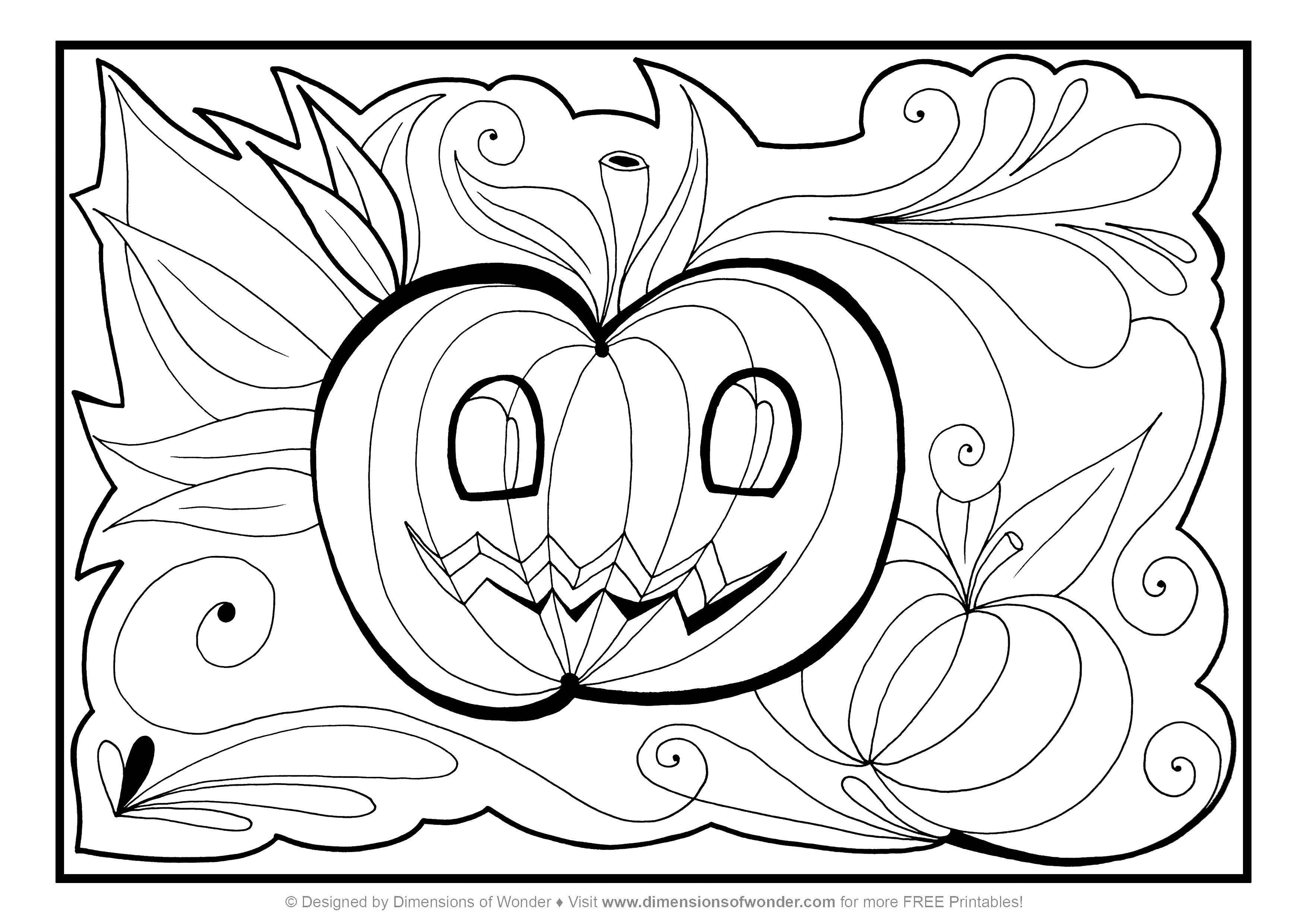 Coloring Drawing pumpkins. Category Halloween. Tags:  Halloween, pumpkin.