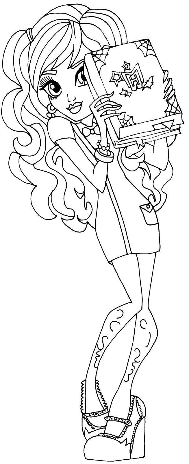 Coloring Student Monsta high tutorial. Category Monster high. Tags:  Monster High.