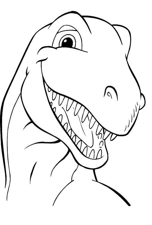 Coloring Good T. Rex. Category Jurassic Park. Tags:  Dinosaurs, Tyrannosaurus.