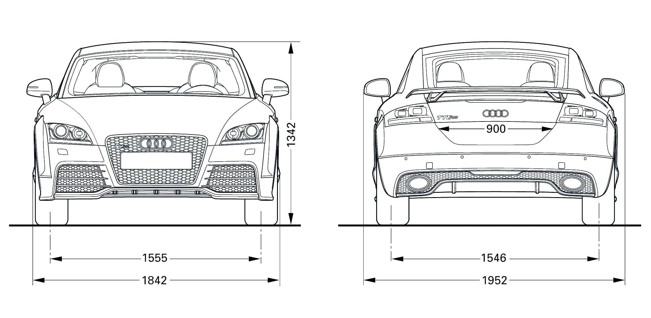 Coloring Dimensions Audi. Category The contours of the machine. Tags:  Audi, car.