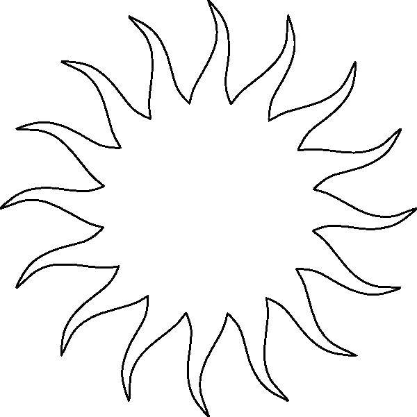 Название: Раскраска Лучи солнца. Категория: Контур солнца. Теги: Солнце, лучи.