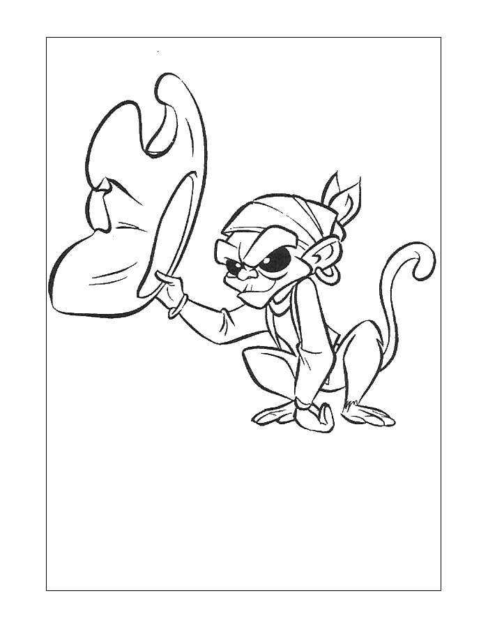 Coloring Monkey pirate. Category the pirates. Tags:  Pirate, island, treasure.