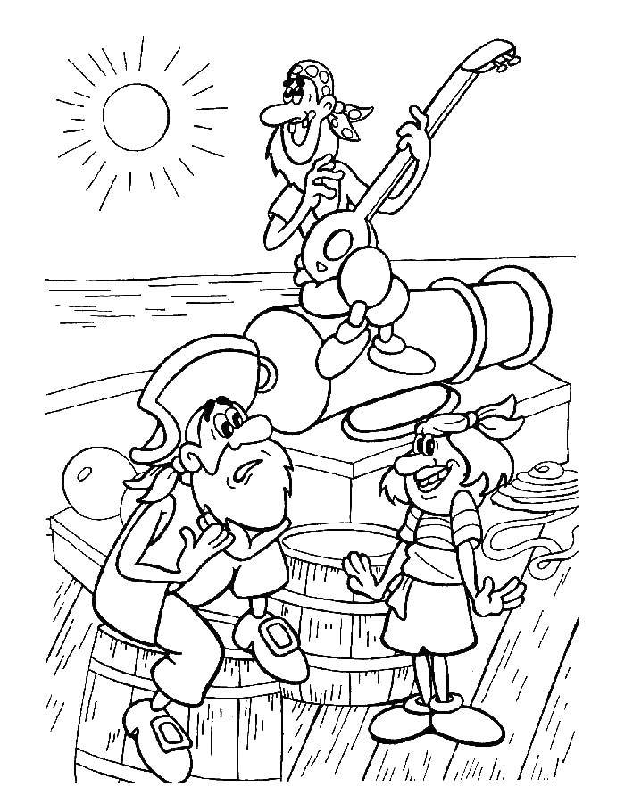 Coloring Pirates do for fun. Category the pirates. Tags:  pirates, ship.