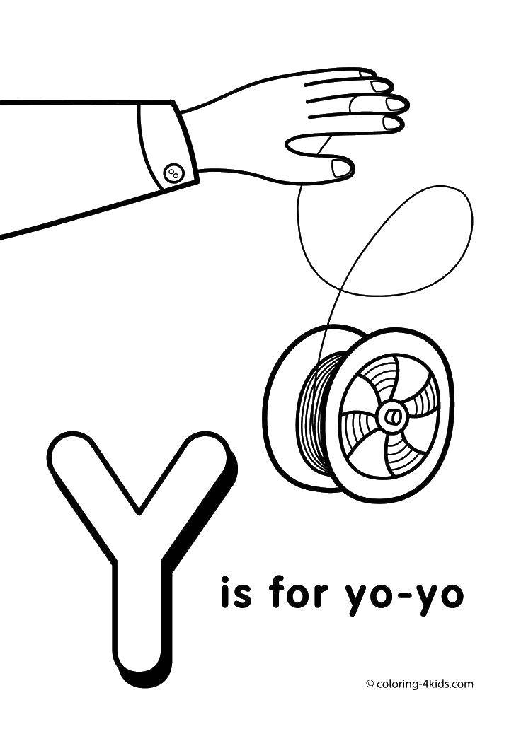 Coloring Yo yo. Category English. Tags:  The alphabet, letters, words.