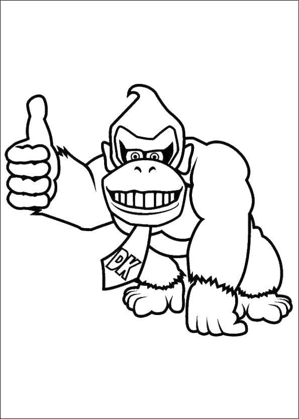 Coloring Donkey Kong. Category The character from the game. Tags:  Games.