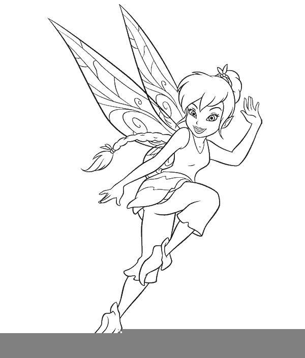 Coloring Tinker bell and Queen of the fairies, a character from the cartoon about fairies. Category Cartoon character. Tags:  fairy tales.