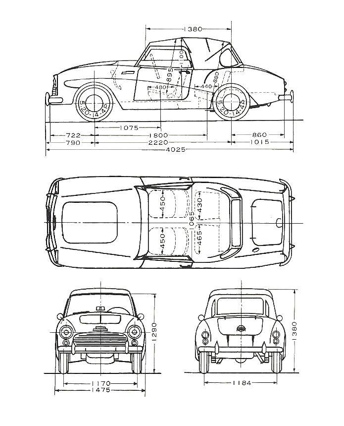 Coloring Contours convertible. Category The contours of the machine. Tags:  The contours of the car, a convertible.