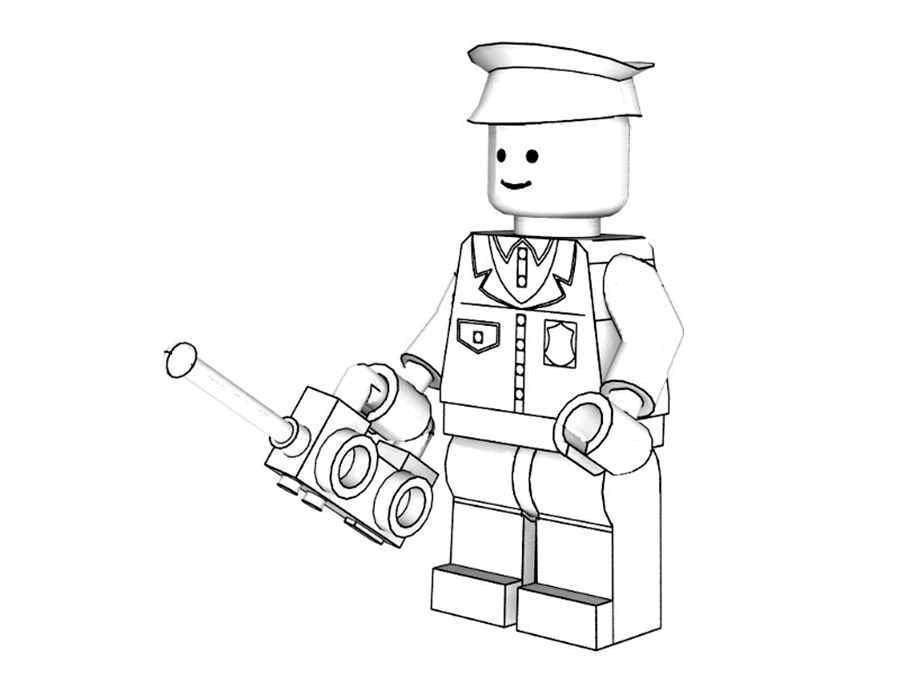 Название: Раскраска Лего, полиция. Категория: лего. Теги: Конструктор, Лего.