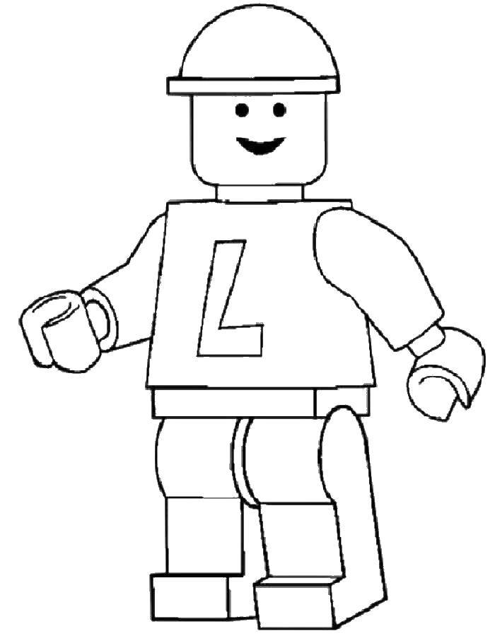 Название: Раскраска Лего, стройка. Категория: лего. Теги: Конструктор, Лего.