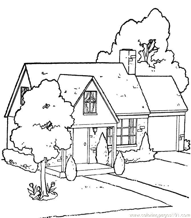 Coloring Little house. Category Coloring house. Tags:  House, building.