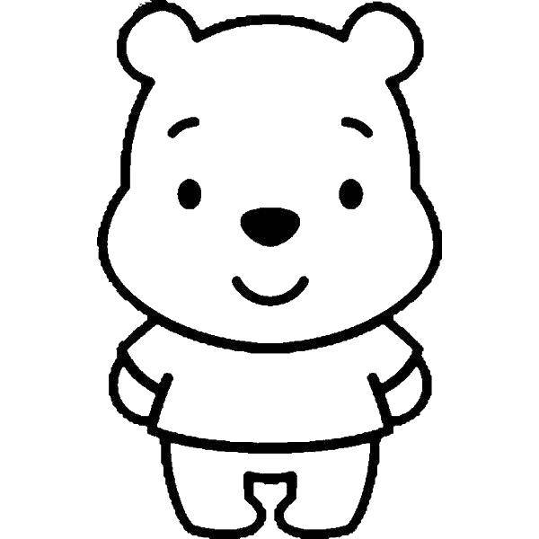 Coloring Small Winnie the Pooh. Category Disney coloring pages. Tags:  Cartoon character.