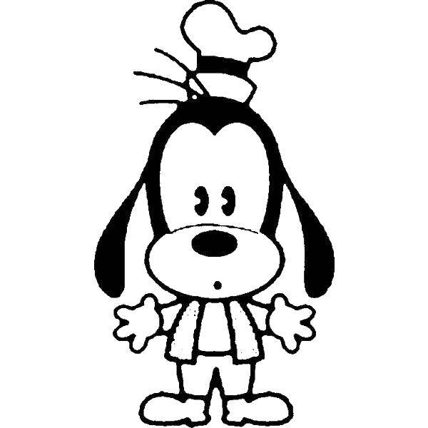 Coloring Baby goofy. Category Disney coloring pages. Tags:  Disney, Mickey Mouse.
