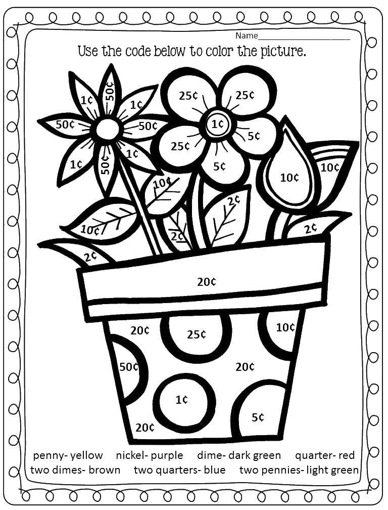 Coloring Math coloring pages flowers. Category mathematical coloring pages. Tags:  the mathematical coloring books, flowers.