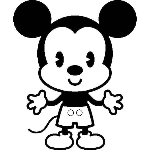 Coloring Mickey baby. Category Disney coloring pages. Tags:  Disney, Mickey Mouse.